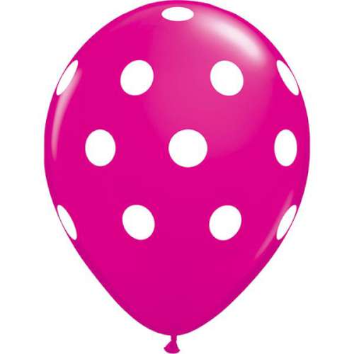Polka Dot Balloons - Pink - Click Image to Close